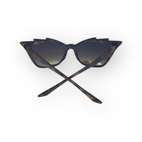 new Electra Pointed Mod Cat Eye Sunglasses 𖤐 Pink Yellow Flash Mirror Lens 𖤐 - Picture 6 of 15